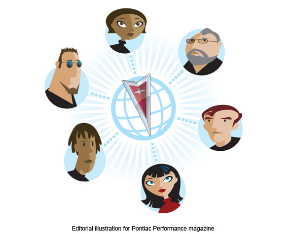 Pontiac people illustration